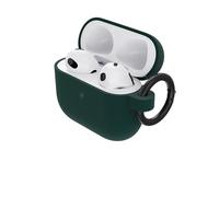 Funda OtterBox Soft Touch para AirPods 3.ª Gen 2021, Restistente a Caídas y Golpes, Ultra Fina, Protege contra Arañazos y Rasguños, Incluye Mosquetón, Verde Oscuro