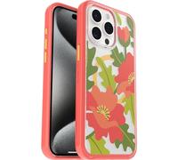 Otterbox Funda Symmetry Clear MagSafe, iPhone 15 Pro MAX, Quilted Poppies | Resistente a golpes y caídas, Funda Protectora fina, Testada 3x con los estándares Militares anticaídas