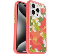 Otterbox Funda para Apple iPhone 15 Pro Symmetry Clear MagSafe, Resistente a Golpes y caídas, Funda Protectora Fina, Testada 3X con los estándares Militares anticaídas, Quilted Poppies