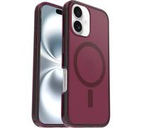 Otterbox Funda Symmetry Series Clear MagSafe para iPhone 16, Resistente a Golpes y caídas, Funda Protectora Fina, Testada 3X con los estándares Militares anticaídas, Rojo
