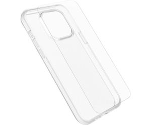 OtterBox Pack Protección iPhone 15 Pro MAX, Funda React Series, Testada con los estándares Militares anticaídas y Glass Protector Pantalla, Transparente