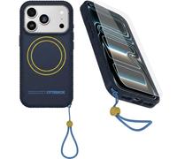 OtterBox Paquete para iPhone 17 Pro (solamente): funda para teléfono y protector de pantalla de la serie Sole - Silencioso (azul) - Se ajusta a MagSafe, resistente y duradero