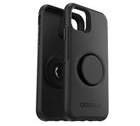 Otterbox para Apple iPhone 11,Funda Anticaídas Elegante Transparente PopSockets PopGrip Integrado, Serie Otter + Pop Symmetry - Negro