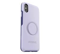 Otterbox para Apple iPhone XS MAX,Funda Anticaídas Elegante Transparente PopSockets PopGrip Integrado, Serie Otter + Pop Symmetry - Morado