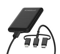 OtterBox Power Bank, Cargador portátil 5,000 mAh con Puertos USB-A 10W y Micro-USB 10W, indicador Carga LED, Fino, de Diseño Duradero y Resistente a caídas, Incluye Cable 3 in 1, Negro