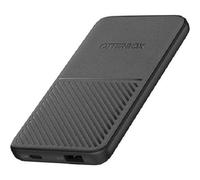 OtterBox Power Bank, Cargador portátil 5,000 mAh con puertos USB-A 12W y USB-C 12W, indicador de carga LED, Fino, de Diseño Duradero y resistente a caídas, Negro