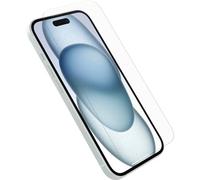 Otterbox Protector de Pantalla de Cristal Templado Premium Glass para iPhone 15, Protección avanzada contra arañazos, Protege de caídas de hasta 0,9m, Antimicrobiano, Sin Caja Retail