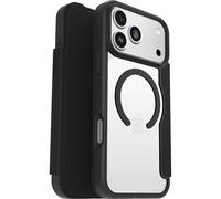 Otterbox React Folio MagSafe Funda, iPhone 18/17 Pro MAX,Transparente/Negro | Resistente a golpes y caídas, soporte para tarjetas, Testada según los Estándares Militares