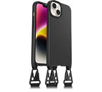 Funda OtterBox React Lanyard con MagSafe para iPhone 16e, 14, Funda Protectora con cordón para Cuello Ajustable y Desmontable, Testada según los Estándares Militares, Negro, Sin Caja Retail