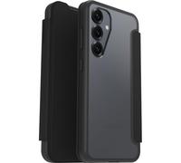 Otterbox React Series Funda Folio para Samsung Galaxy S25, Resistente a Golpes y caídas, Soporte para Tarjetas,Testada según los Estándares Militares, Transparente/Negro, Sin Caja Retail