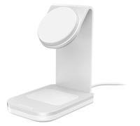 OtterBox Soporte de Carga inalámbrico 2 en 1, Color Blanco, Compatible con MagSafe y Qi2, Soporte de Carga inalámbrico Que Ahorra Espacio para Apple, Samsung, Google y más