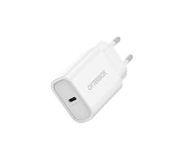 Otterbox Standard EU Cargador de Pared 20W USB-C PD, Cargador de Carga rápida para Smartphones y Tablets, Resistente a caídas, Rugerizado, Ultra Duradero, Blanco, Sin Caja Retail
