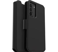 OtterBox Strada Via - Funda para Galaxy S22 Plus, funda protectora suave al tacto con tarjetero, no embalaje al por menor, color negro