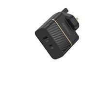 Otterbox UK Cargador de Pared de Dos Puertos 30W, USB-C PD 18W + USB-A 12W, Cargador de Carga rápida para Smartphones y Tablets, Resistente a caídas, Ultra Duradero, Negro