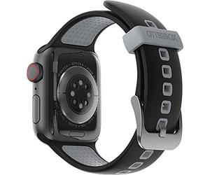 OtterboxCorrea de Reloj para Apple Watch Series 9/8/7/6/SE 2.ª Gen/SE 1.ª gen/5/4/3-38mm/40mm/41mm, Correa de Silicona de Tacto Suave y Resistente al Desgaste para Apple Watch, Negro/Gris