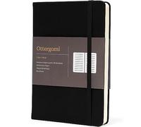 Ottergami Cuaderno A5 | Libreta Diario Piel Vegana | Cuaderno de Notas de Rayas con Papel 150gsm | The Pro (Negro)