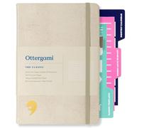 Ottergami Set de Cuaderno A5 Punteado, The Classic | Journal Notebook de Tapa Dura, 150 g/m2 | Kit Cuaderno de Notas que Incluye Libreta de Puntos con Bolsillo Trasero, Plantillas y Portabolígrafos
