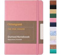 Ottergami The Pro Bullet Dotted Journal, (Rosa), Cuarderno A5 Punteado con Papel Grueso de 150gsm, Journaling Notebook de Puntos con 192 Páginas, Libreta Punteada Bullet dot Journal A9