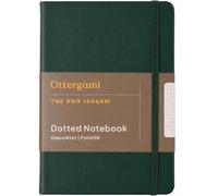 Ottergami The Pro Bullet Dotted Journal, (Verde moteado), Cuarderno A5 Punteado con Papel Grueso de 150gsm, Journaling Notebook de Puntos con 192 Páginas, Libreta Punteada Bullet dot Journal A7