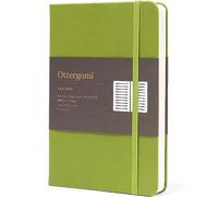 Ottergami The Pro - Cuaderno A5 de tapa dura, diario forrado profesional, 144 páginas, cuaderno de notas de papel grueso de 5.23 oz/m², diarios de cuero vegano de lujo para mujeres y hombres,