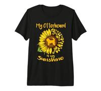 Otterhound Dog is My Sunshine Sunflower Dog Paw Puppy Lover Camiseta Premium