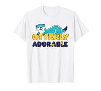 Otterly Adorable Lindo diseño de Nutria Marina y Peces Hombres Mujeres Camiseta
