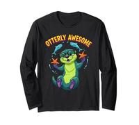 Otterly Awesome Cute Funny Otter Design para Hombres, Mujeres y niños Manga Larga