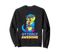 Otterly Awesome Cute Funny Otter Design para Hombres, Mujeres y niños Sudadera
