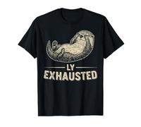 Otterly Exhausto - Camiseta Divertida para Amantes de los Animales para Mayor Comodidad Camiseta gráfica económica