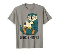 Otterly Hungry Food Lover Foodie Otter Design para Hombres y Mujeres Camiseta