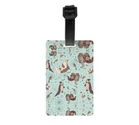 Otters - Juego de etiquetas para equipaje, identificadores de identificación seguros para viajes, cruceros, maletas y mochilas, etiquetas de PVC robustas