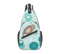 Otters Men's Sling Backpack, Travel Hiking Day Bag Crossbody Shoulder Bag.