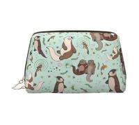 Otters - Neceser organizador de maquillaje apto para viajes, para brochas de maquillaje, pintalabios, Gold, Talla única, Neceser