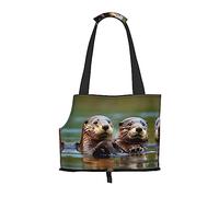 Otters Print - Bolsas transportadoras para perros pequeños, gatos y conejos