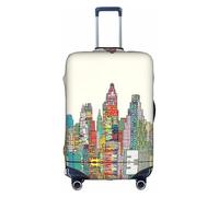 OTTKGGA Austin Texas - Funda protectora para maleta, elástica, antiarañazos, para equipaje de 18 a 32 pulgadas, White, M