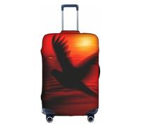 OTTKGGA Bird Love Heart Art - Funda protectora para maleta, elástica, antiarañazos, para equipaje de 18 a 32 pulgadas, White, L