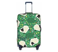 OTTKGGA Bonita funda protectora de maleta de oveja de dibujos animados, elástica, antiarañazos, esencial de viaje, se adapta a equipaje de 18 a 32 pulgadas, White, S