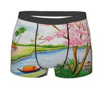 OTTKGGA Country Lifestyle - Calzoncillos tipo bóxer para hombre, sin costuras, transpirables, suaves, ligeros, varios tamaños, Negro, L