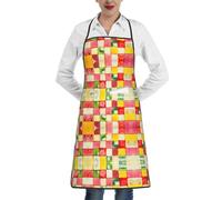 OTTKGGA Delantales impermeables con estampado de sandía Kiwi, bolsillos grandes, ajustables, para cocina, cocina, hornear, jardín, barbacoa, pintura, blanco, Taille unique