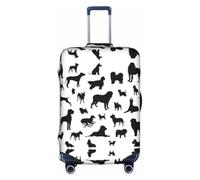OTTKGGA Dog Show - Funda protectora para maleta, elástica, antiarañazos, para equipaje de 18 a 32 pulgadas, color negro, White, M