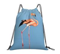 OTTKGGA Flamingo In Water Ripple - Bolsas de cordón impermeables para natación, gimnasio, gran capacidad, ligeras, viajes, playa, White, One Size, Casual