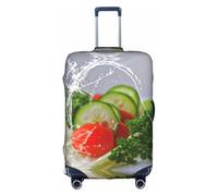 OTTKGGA Funda para maleta de fotografía de alimentos, protector de equipaje, elástico, antiarañazos, esencial de viaje, se adapta a equipaje de 18 a 32 pulgadas, White, L