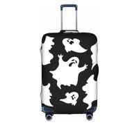 OTTKGGA Funda para maleta gótica de Halloween, protector de equipaje, elástico, antiarañazos, esencial de viaje, se adapta a equipaje de 18 a 32 pulgadas, White, S