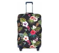 OTTKGGA Funda protectora de equipaje floral para maleta, elástica, antiarañazos, esencial de viaje, se adapta a equipaje de 18 a 32 pulgadas, White, L