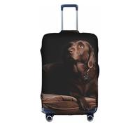 OTTKGGA Funda protectora para maleta de Labrador Retriever, color marrón, elástica, antiarañazos, se adapta a equipaje de 18 a 32 pulgadas, White, S