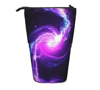 OTTKGGA Galaxy Energy - Estuche telescópico para lápices, organizador de papelería con cremallera, portátil, para escuela, oficina, estudiante, Black, Talla única
