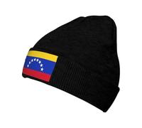OTTKGGA Gorro de punto con la bandera de Venezuela, resistente al frío y cálido, suave, elástico, para invierno, al aire libre, trabajo, uso diario, Negro, Talla única