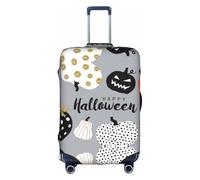 OTTKGGA Happy-Halloween-Day-Trick-or-Treat - Funda protectora de equipaje elástica antiarañazos para equipaje de 18 a 32 pulgadas, White, M