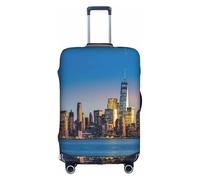 OTTKGGA Hermosa funda protectora para maleta City Sky Line, elástica, antiarañazos, esencial de viaje, se adapta a equipaje de 18 a 32 pulgadas, White, XL