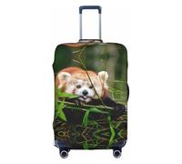 OTTKGGA Little Red Panda - Funda protectora para maleta, elástica, antiarañazos, para equipaje de 18 a 32 pulgadas, White, S